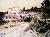 Haus von Herrn Scheu in Griechenland, Aquarell, 27x35 cm, 8.1994