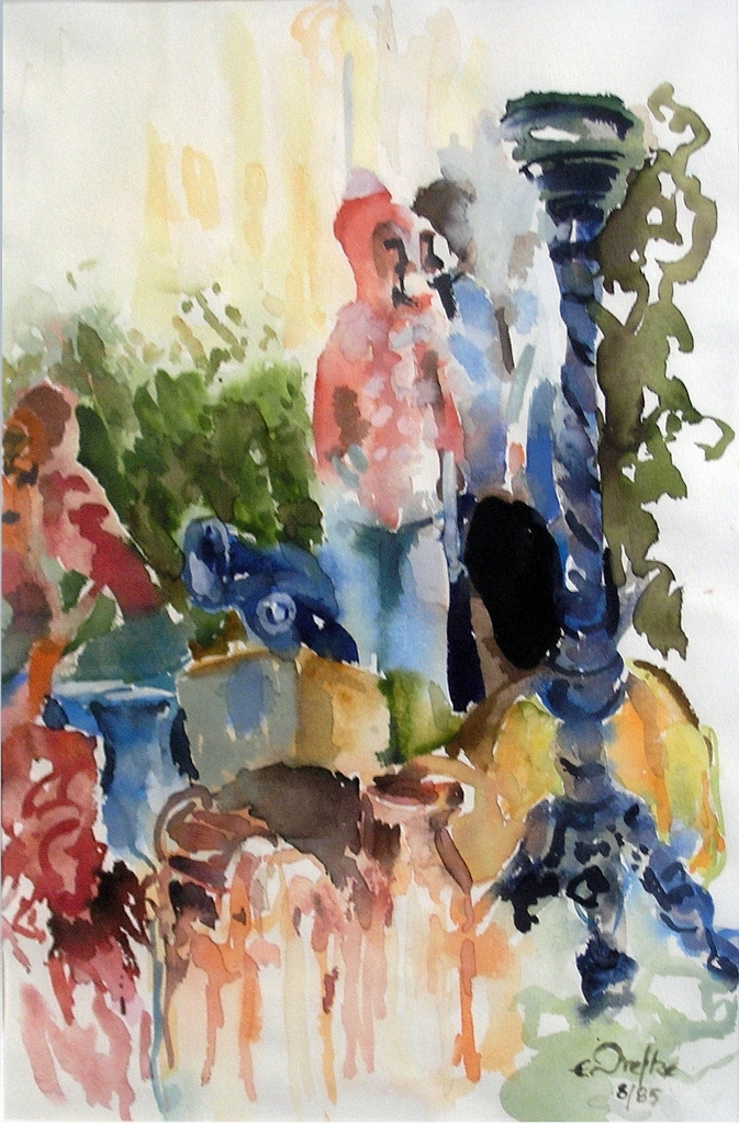 bruegge-toepfermarkt-aquarell-37x27-cm-1985-08-verkauft