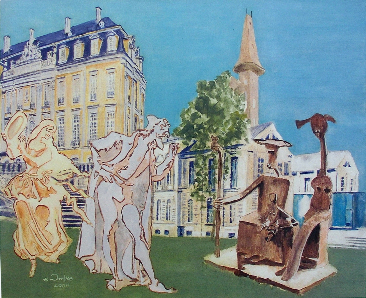 Max-Ernst-Stadt-Brühl, ÖlaLw, 50x60 cm, 2004