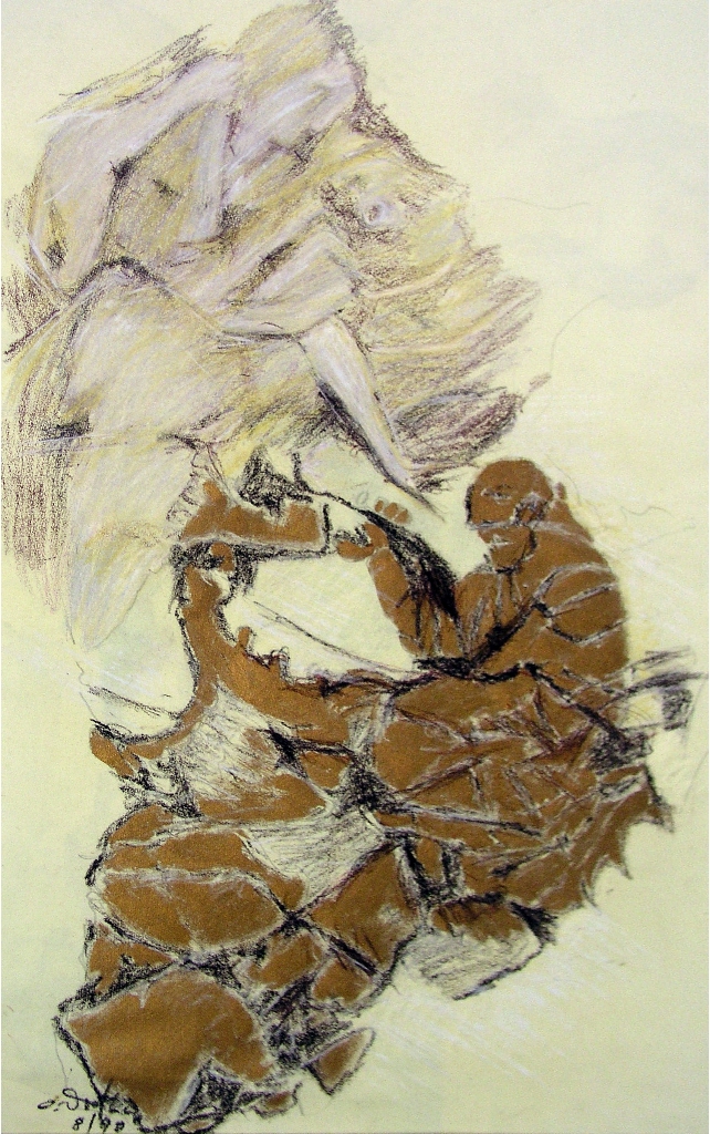 Orpheus, Pastell, 58x36,2 cm, 8.1990