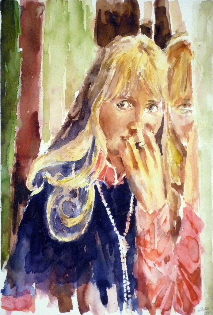 Porträt Doris, Aquarell, 7.1985