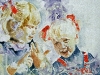 Ariane und Milena, Aquarell, 11.7.1985, 28,3x47 cm