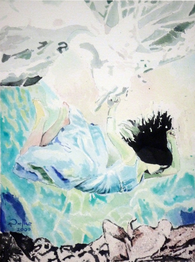 Tod und Auferstehung Aquarell, 45x34 cm, 2009