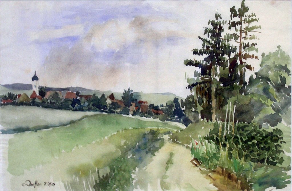 1960-dorf-a-d-romantischen-strasse-aquarell-29-4x45-cm