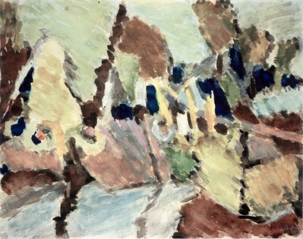 1985-07-sintflutartige-landschaft-aquarell-33-5x42-5-cm-verkauft