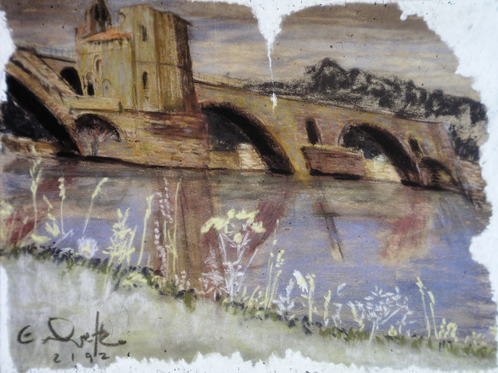 16-1992-02-die-bruecke-von-avignon-pastell-s-49-36-5x48-7-cm-verkauft