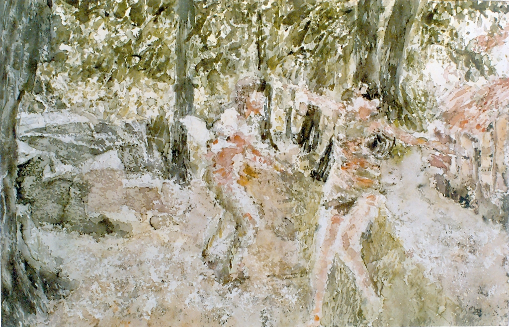 27-gluecklicher-augenblick-kairos-aquarell-36x56-cm-2-1987-verkauft